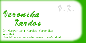 veronika kardos business card